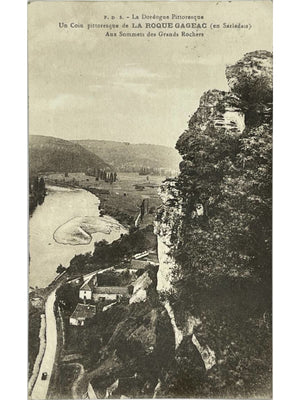 La Roque-Gageac – Aux sommets des Grands Rochers et la Dordogne – CPA