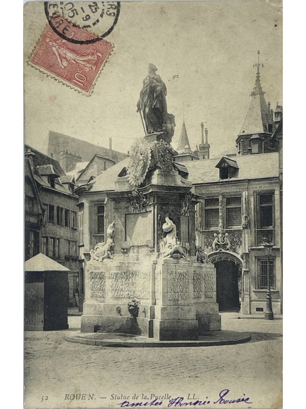 Recto de la carte postale