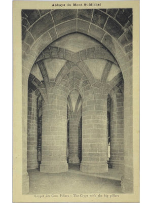 Le Mont-Saint-Michel – Abbaye, crypte des Gros Piliers – CPA