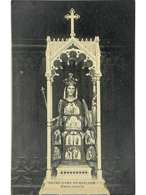 Guern – Notre-Dame de Quelven, statue ouverte – CPA ancienne