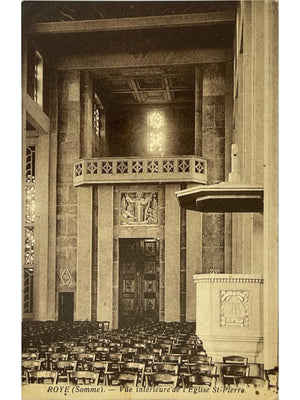 Roye (Somme) – Intérieur de l’église Saint-Pierre – CPA
