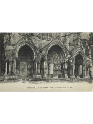 Chartres (28) – Cathédrale Notre-Dame, portail nord – CPA n° 9