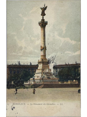 Bordeaux – Monument des Girondins – CPA colorisée n° 13 LL.