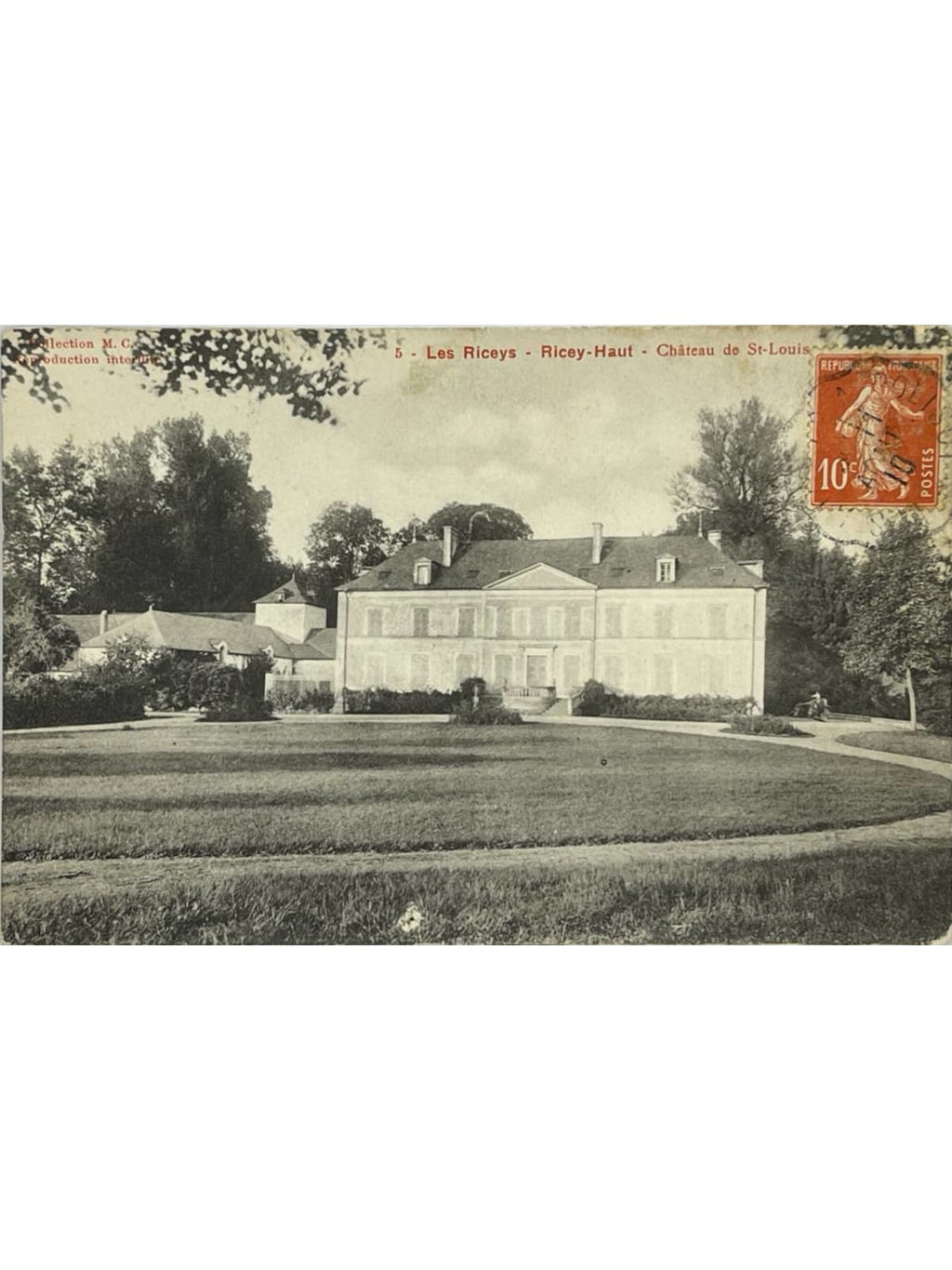 Recto de la carte postale