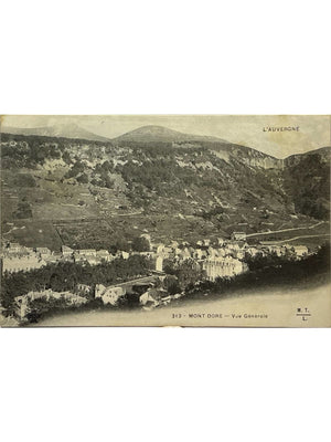 CPA Mont-Dore – Vue générale et montagnes d'Auvergne – N° 213