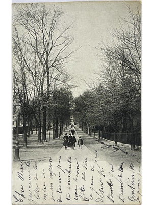 Genève – Promenade de la Treille et promeneurs – CPA