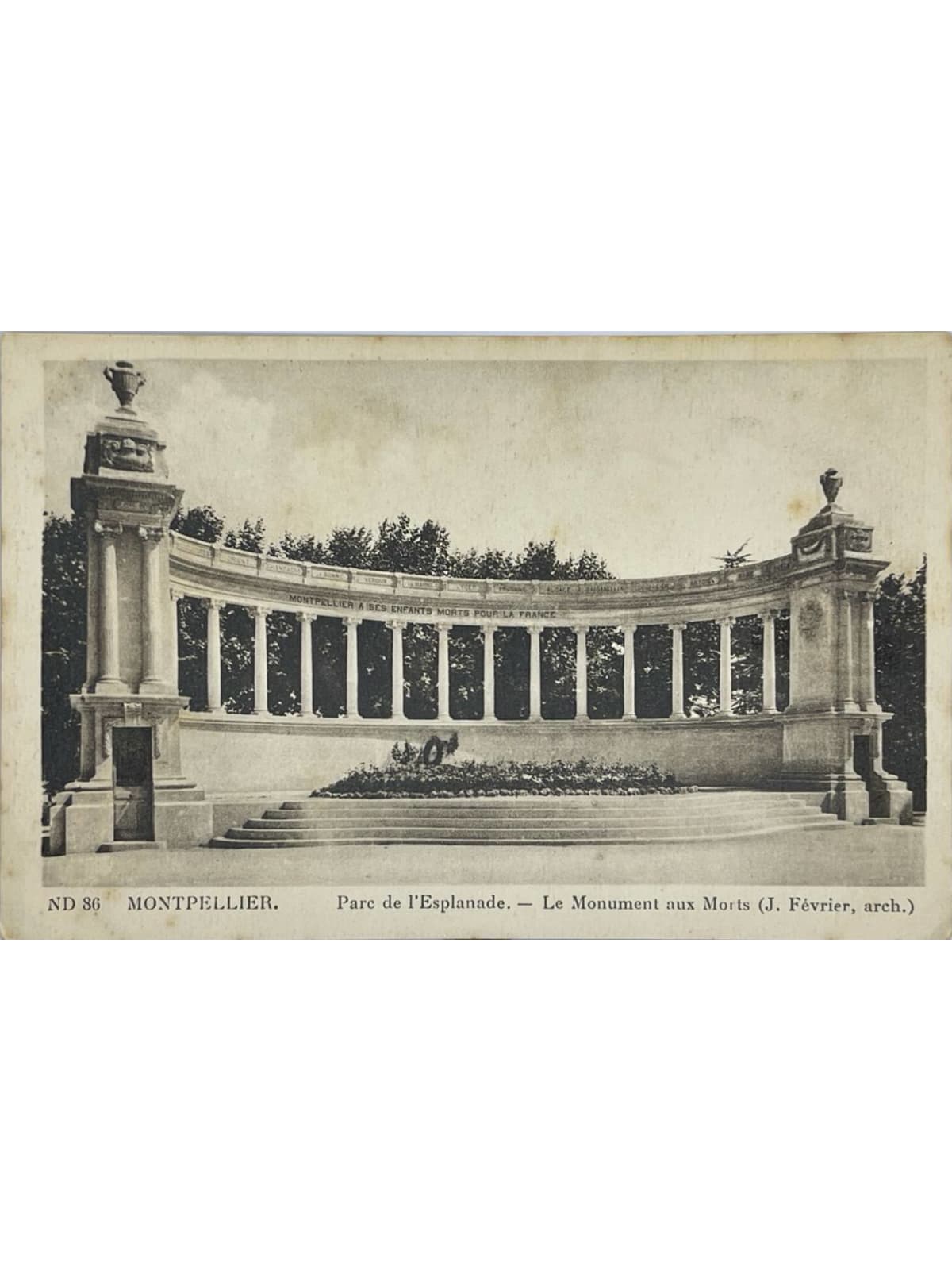 Recto de la carte postale