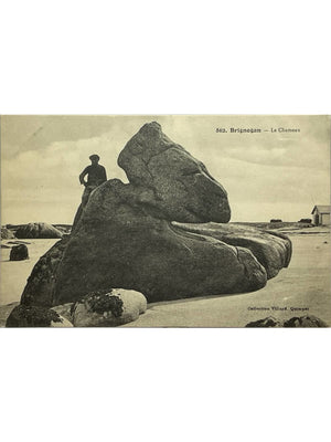 Brignogan-Plages – Le Chameau, rocher du littoral – CPA Villard n° 862