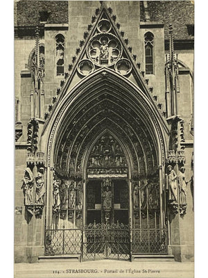 Strasbourg – Portail de l’église Saint-Pierre – CPA n°114