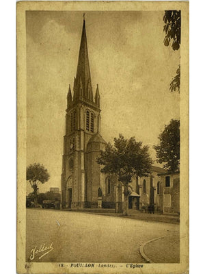 Pouillon (Landes) – L'Église – CPA n° 18