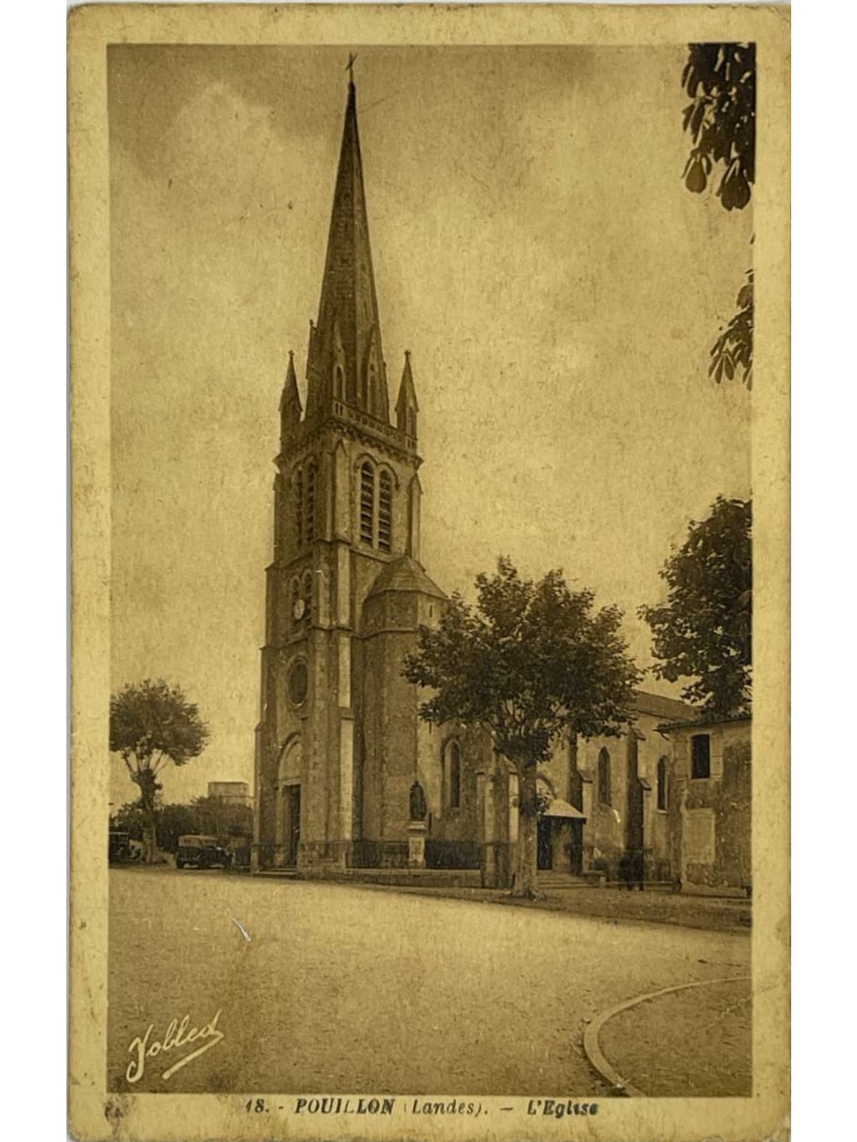 Recto de la carte postale