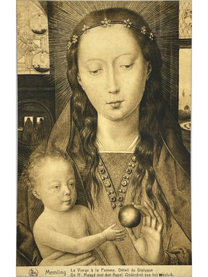 Bruges – Hôpital Saint-Jean – La Vierge à la Pomme de Hans Memling – CPA