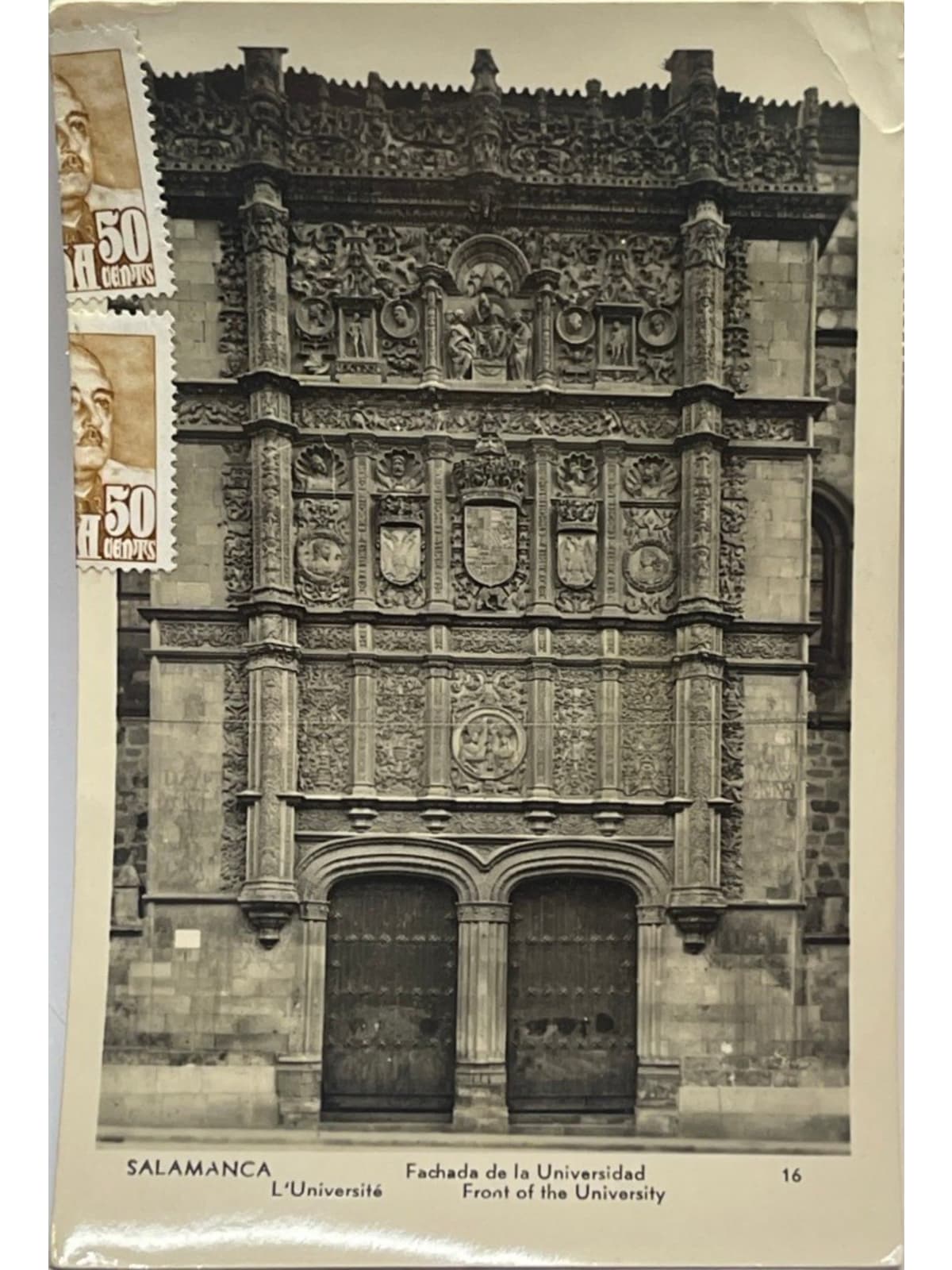 Recto de la carte postale