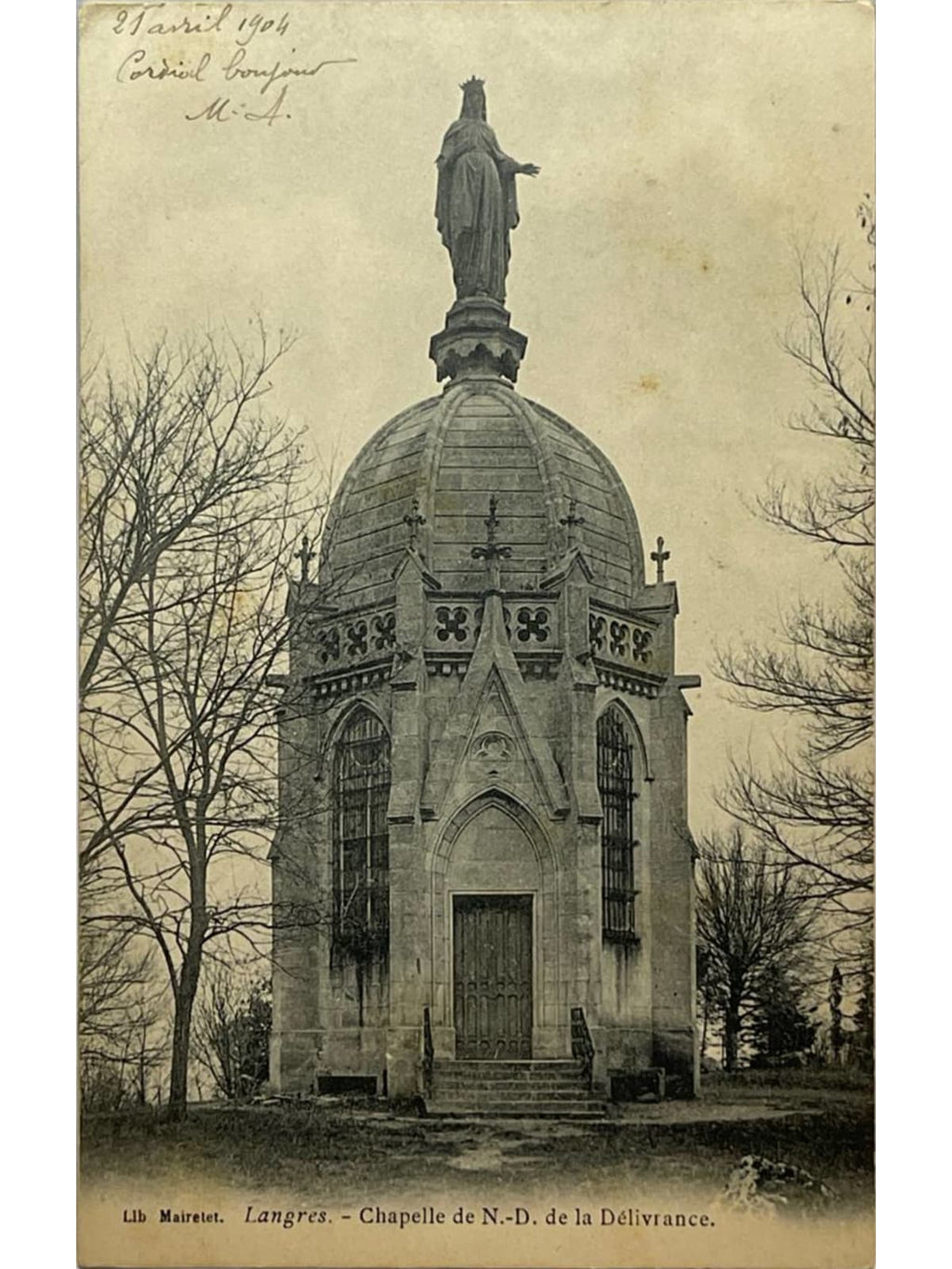 Recto de la carte postale