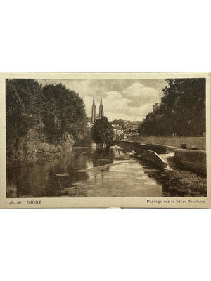 Niort – Paysage sur la Sèvre Niortaise – CPA n° 56