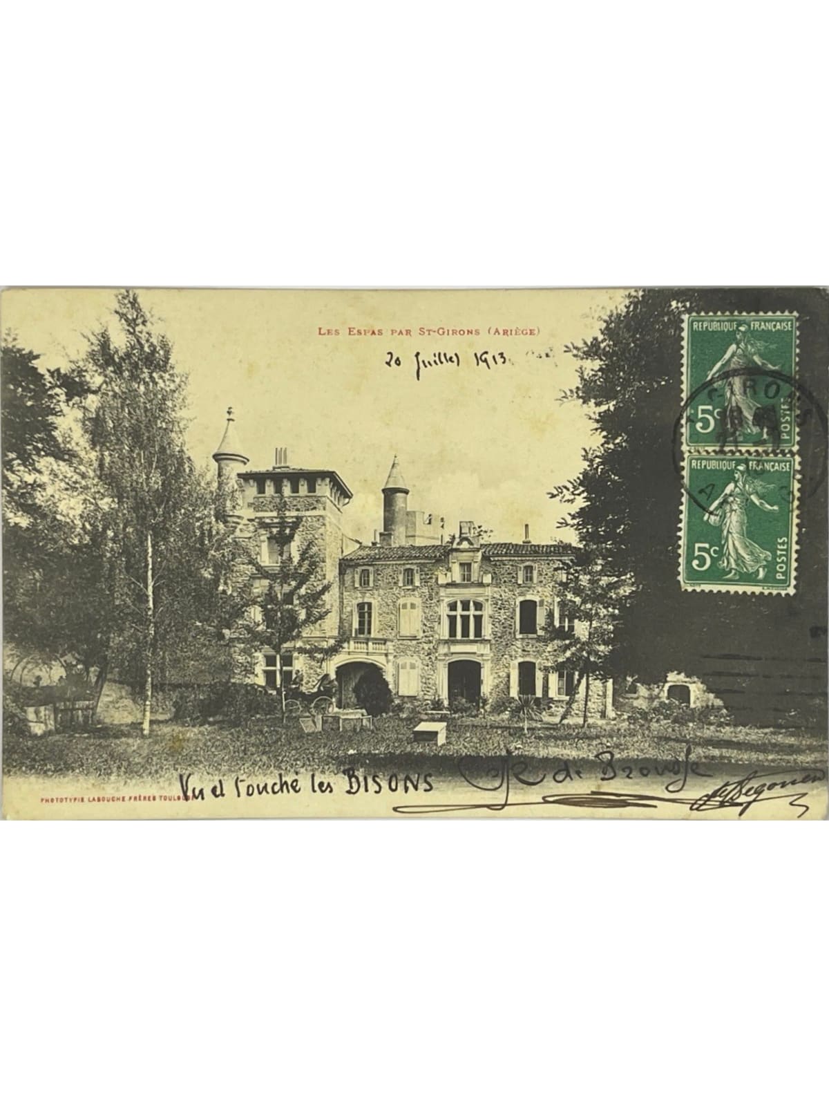 Recto de la carte postale