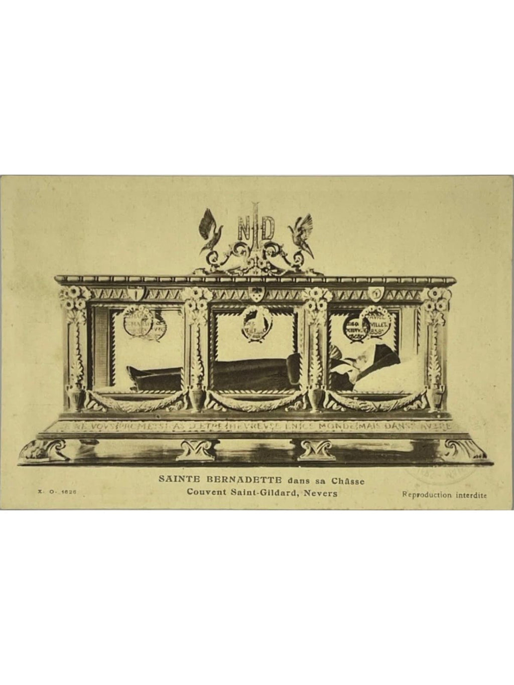 Recto de la carte postale
