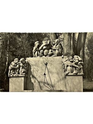 Lausanne-Ouchy – Fontaine des singes – Photo Chiffelle – CPSM