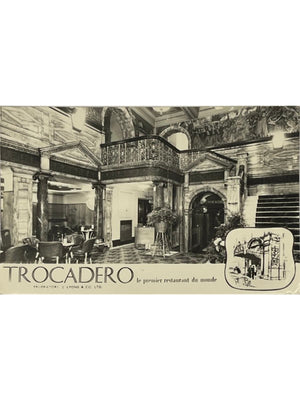 Carte postale – Londres – Intérieur du Trocadero Restaurant – J. Lyons & Co.