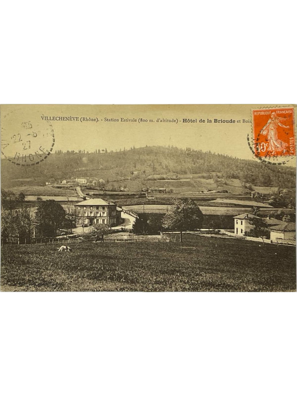 Recto de la carte postale