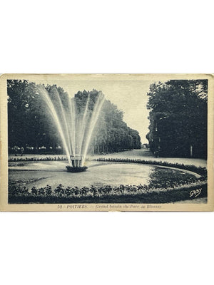 Carte postale – Poitiers – Grand bassin du parc de Blossac – Édition Gaby n° 52