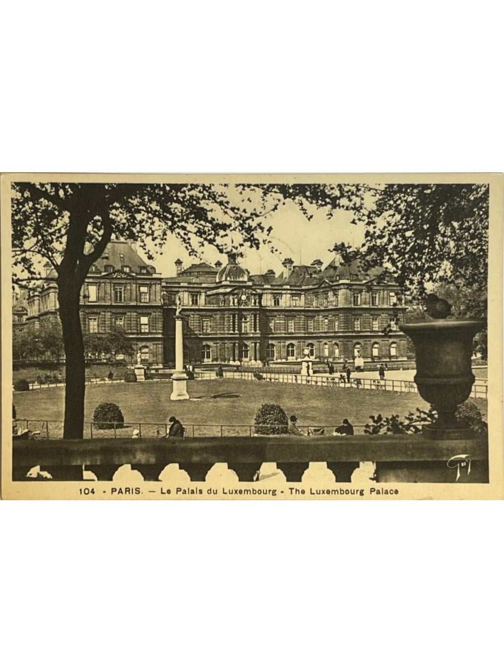 Recto de la carte postale