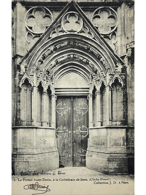 Sens – Portail Saint-Denis de la cathédrale – CPA ancienne n° 5