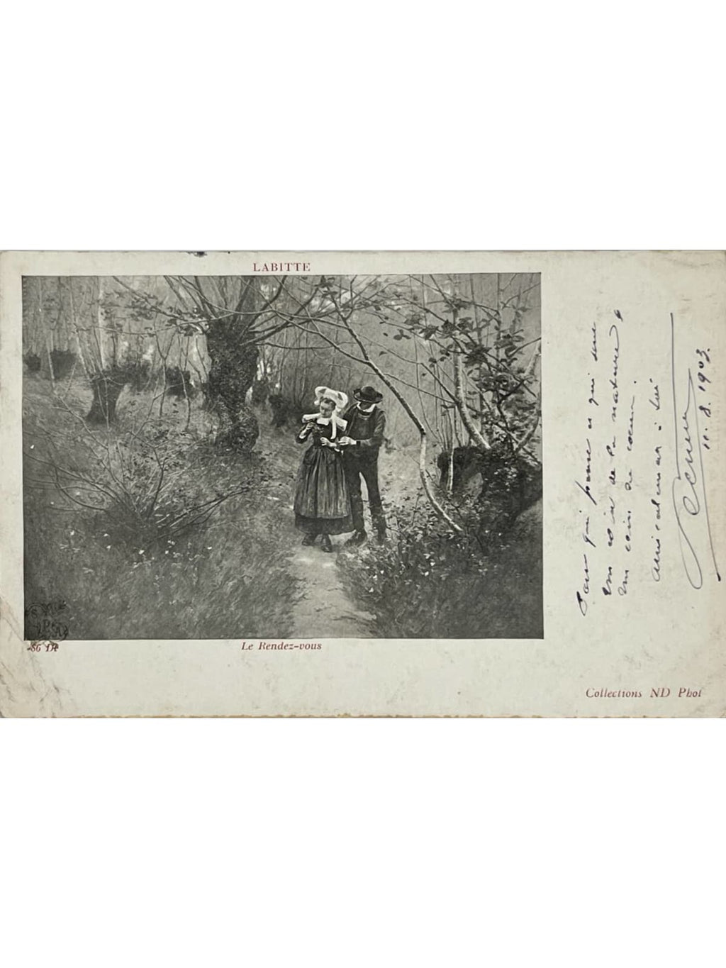Recto de la carte postale
