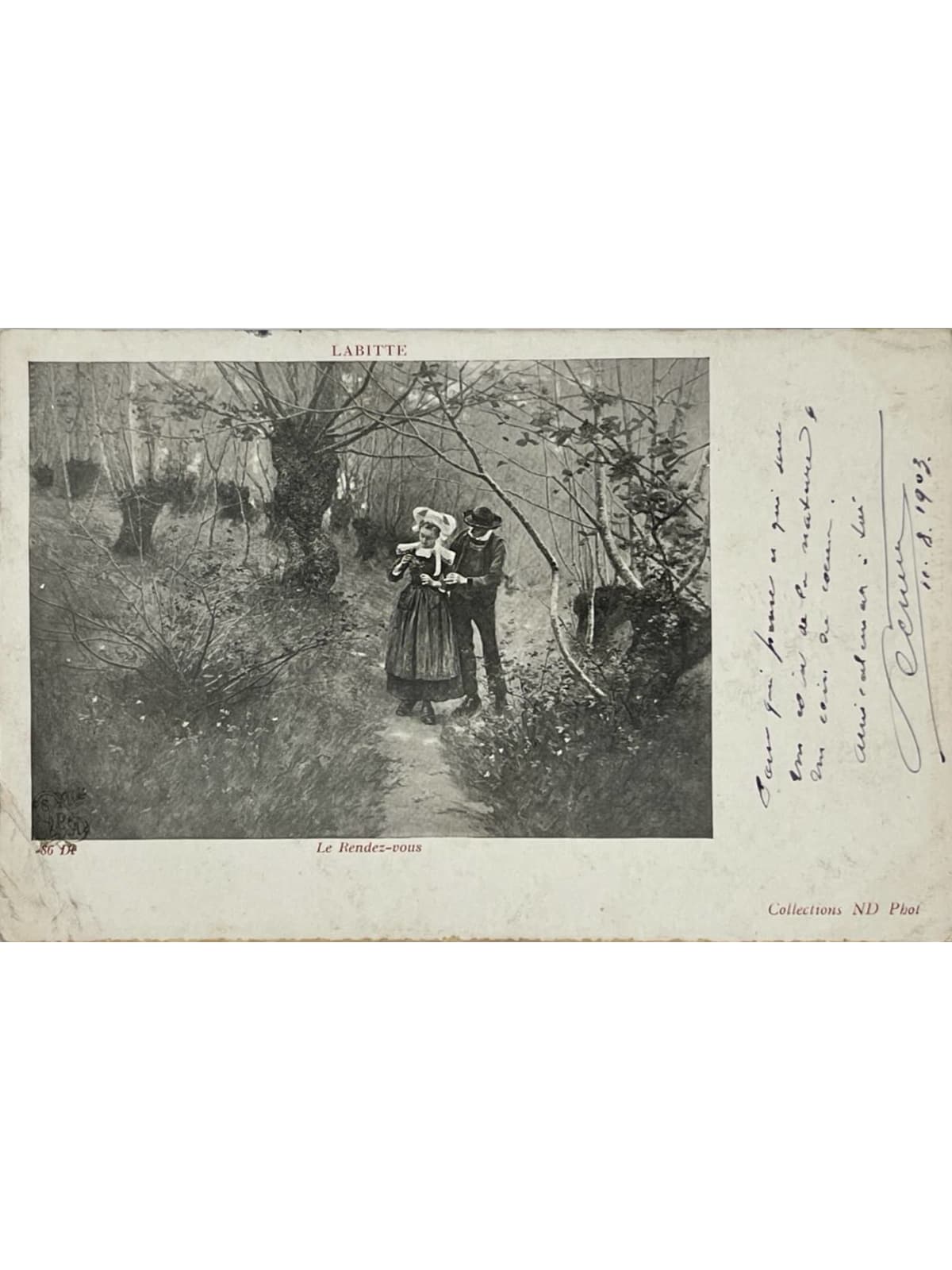 Recto de la carte postale