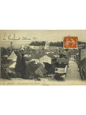 Amboise – Vue générale prise de la Tannerie et château – CPA 1911