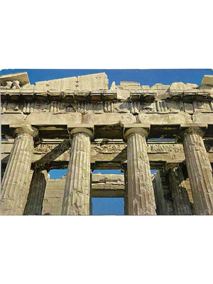 Athènes – Acropole, fronton oriental et métope du Parthénon – CPSM