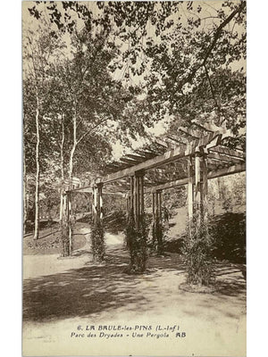 La Baule-les-Pins – Parc des Dryades et pergola – CPA ancienne