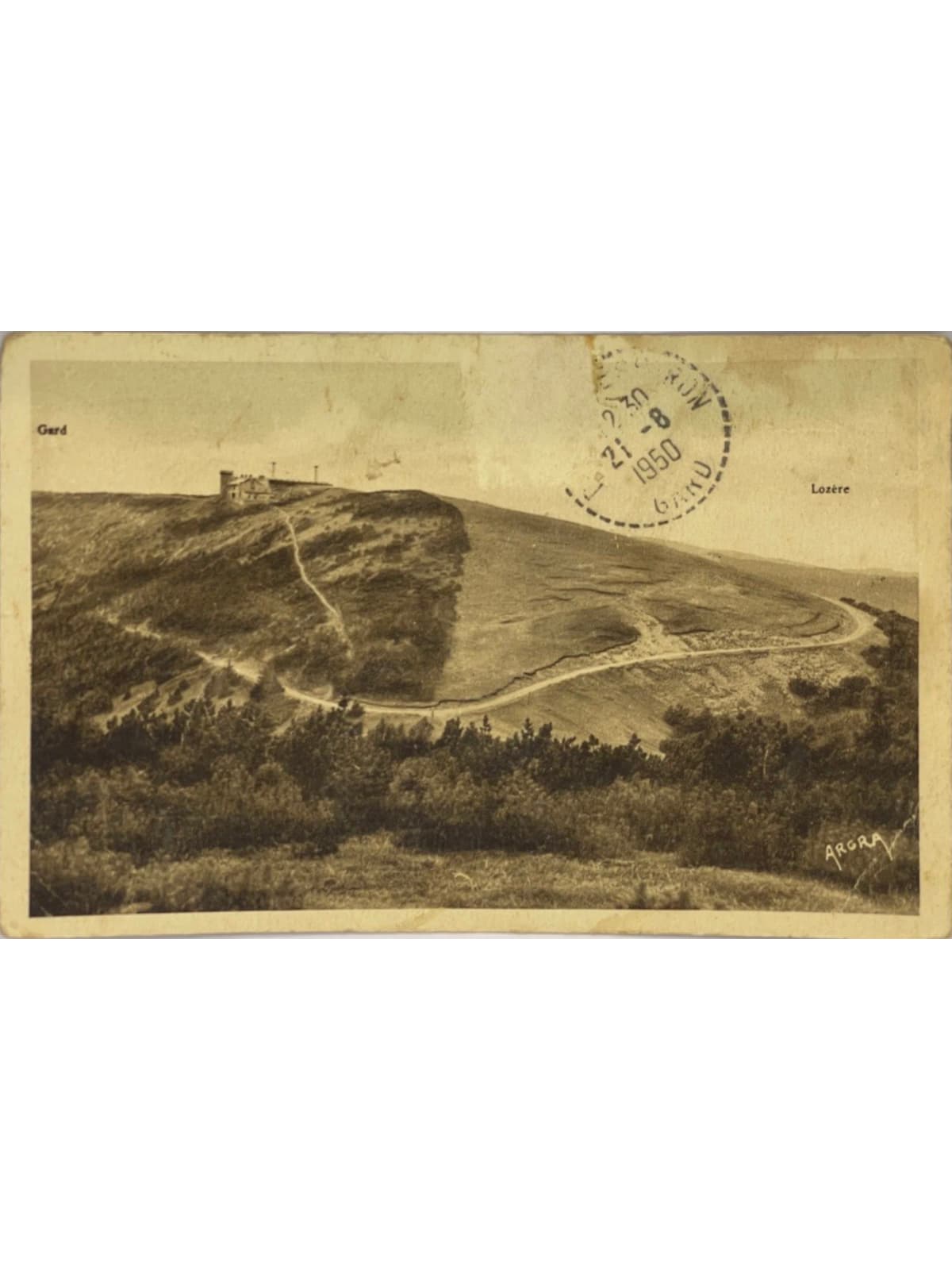 Recto de la carte postale