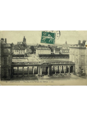 Compiègne – Vue prise de la terrasse du château – CPA L.L. n°96