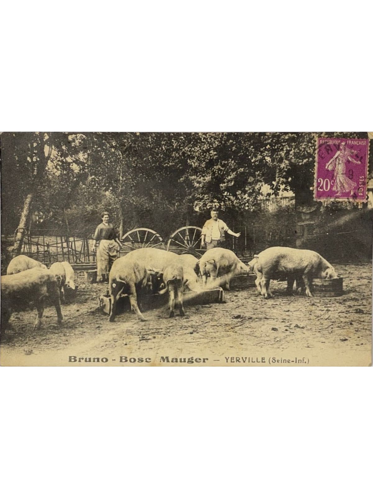 Recto de la carte postale