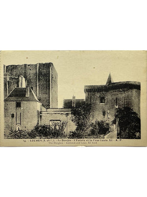 Loches – Le Donjon, entrée et cour Louis XI – CPA ancienne