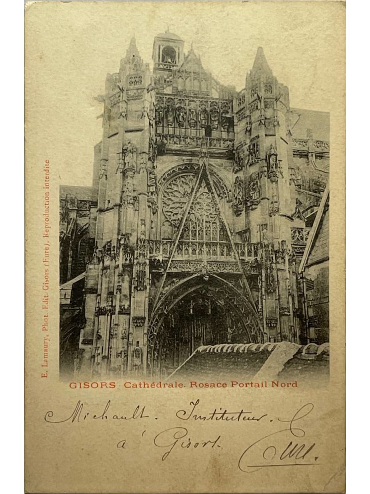 Recto de la carte postale