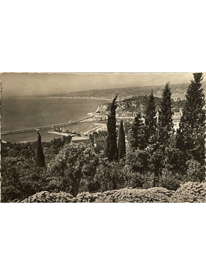 Nice – Vue générale et port depuis le mont Boron – Carte postale 1952