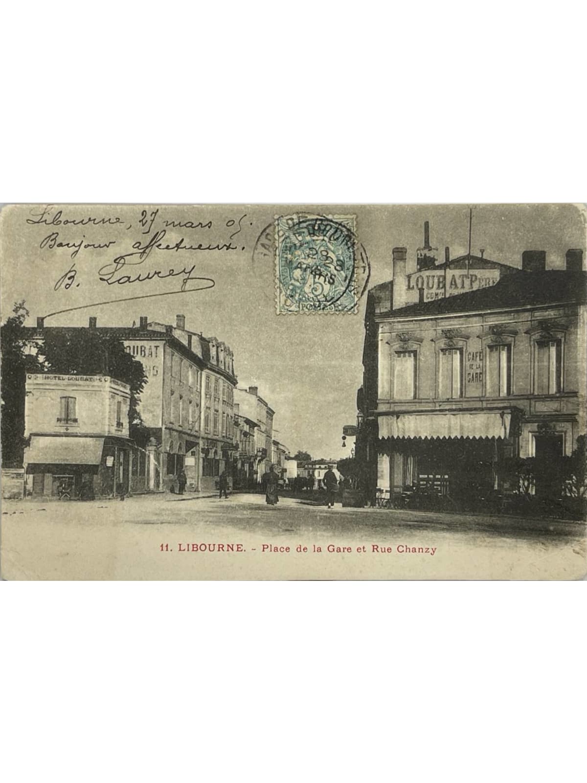 Recto de la carte postale
