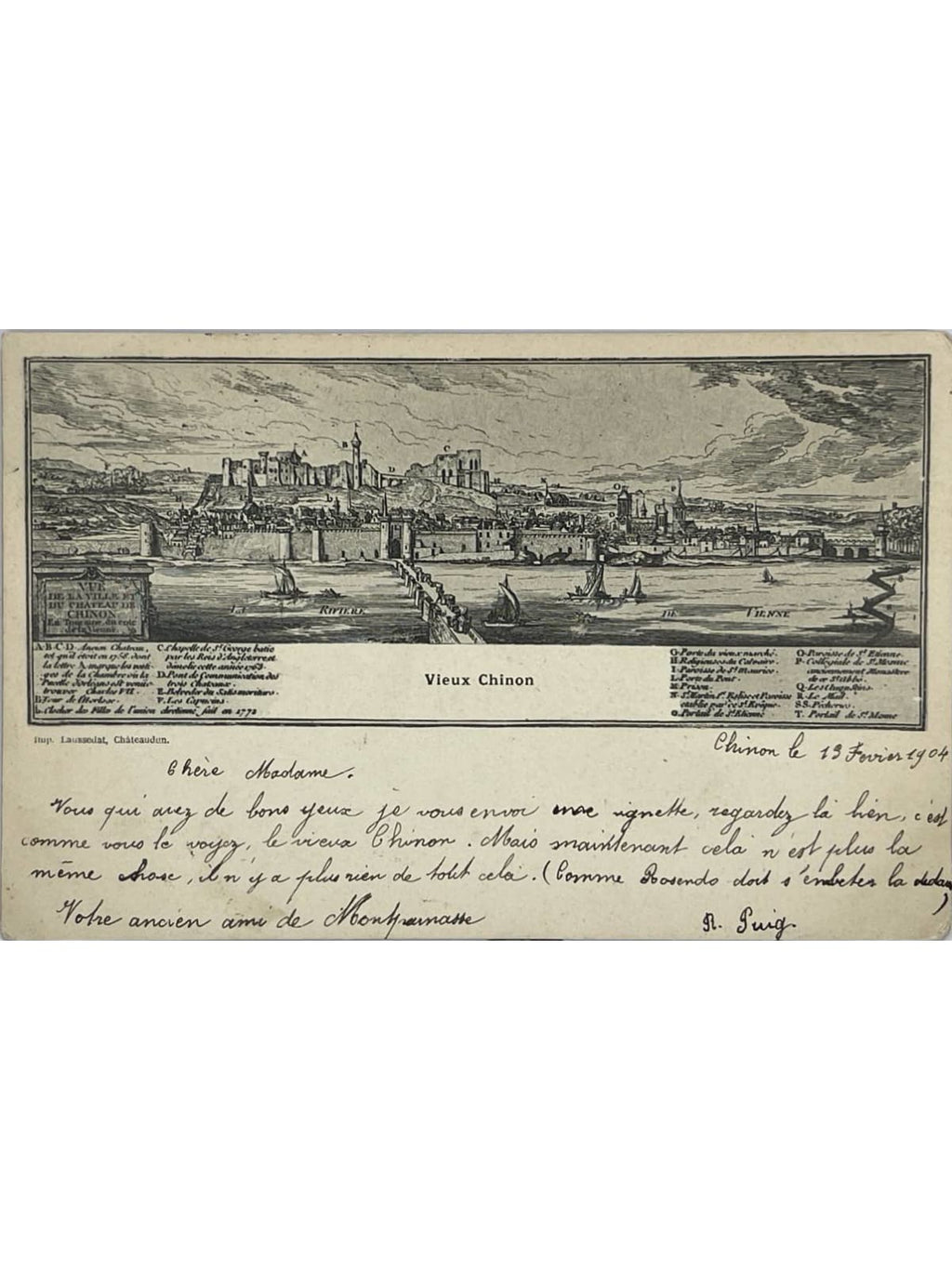 Recto de la carte postale