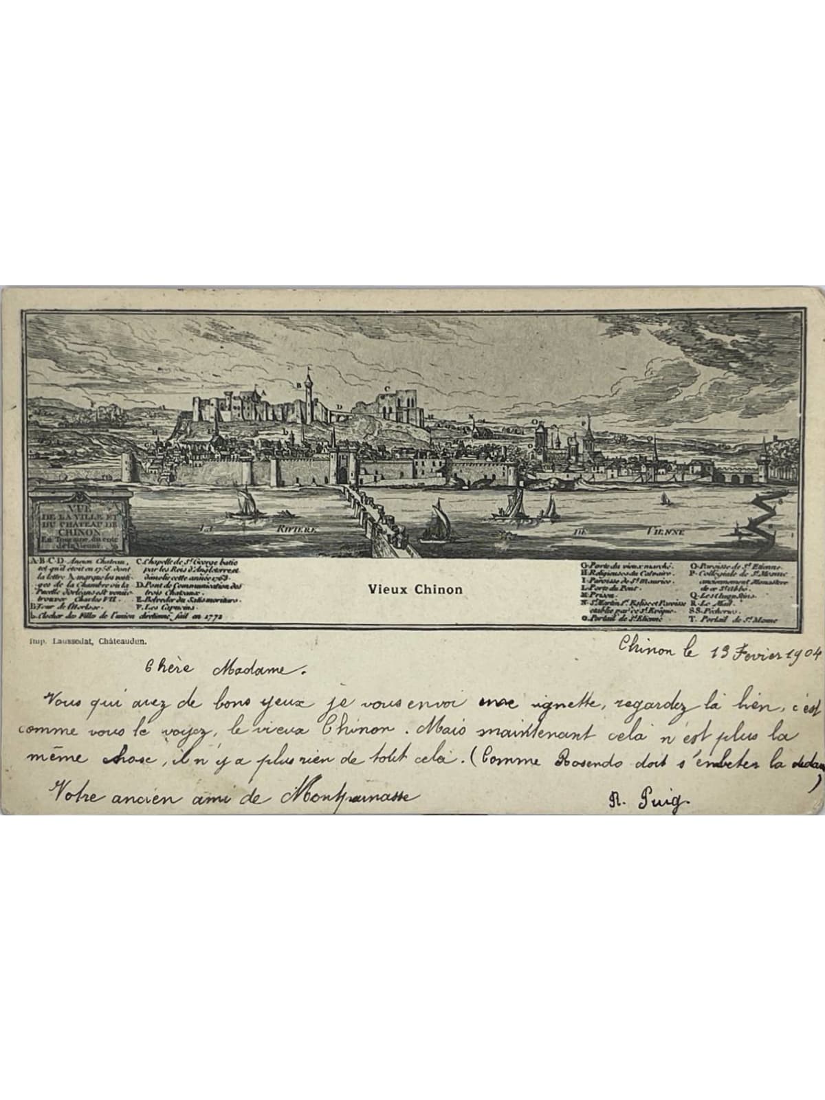 Recto de la carte postale