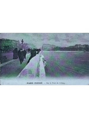Paris inondé – Sur le Pont de l'Alma, crue de 1910