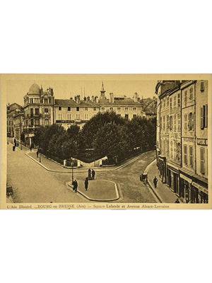 Bourg-en-Bresse – Square Lalande et avenue Alsace-Lorraine – CPA