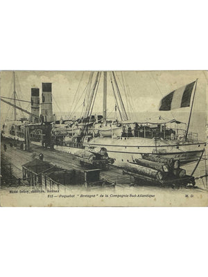 Paquebot Bretagne – Compagnie Sud-Atlantique – Marcel Delboy – CPA n° 215