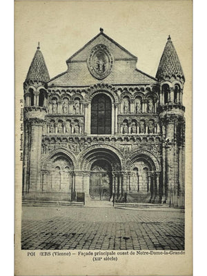 Carte postale – Poitiers – Notre-Dame-la-Grande, façade ouest – Jules Robuchon n° 38