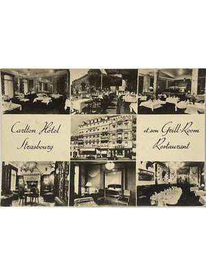 Carte postale – Strasbourg – Carlton Hotel et Grill-Room Restaurant, place de la Gare