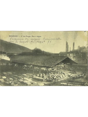 Bessèges – Compagnie des Forges, parc à lingots – CPA n° 541