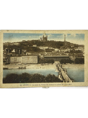 Lyon – Pont du Palais de Justice et coteau de Fourvière – CPA n°68