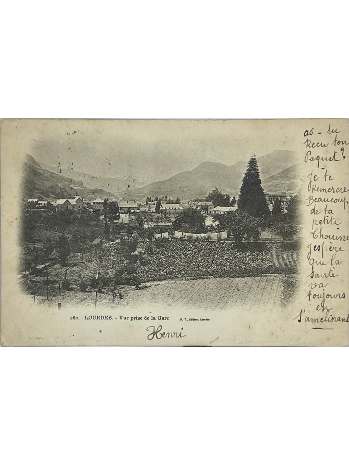 Recto de la carte postale