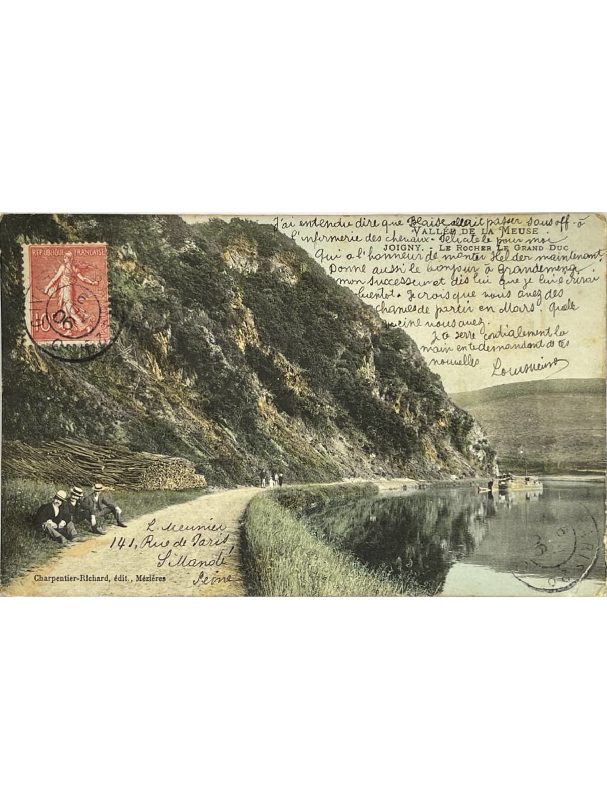 Recto de la carte postale